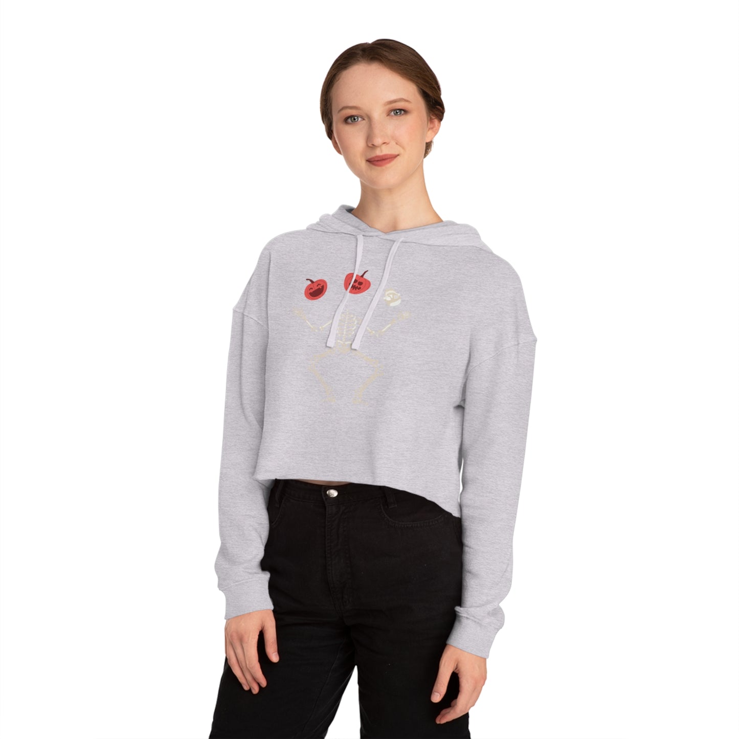 Skeleton Women’s Cropped Hooded Sweatshirt