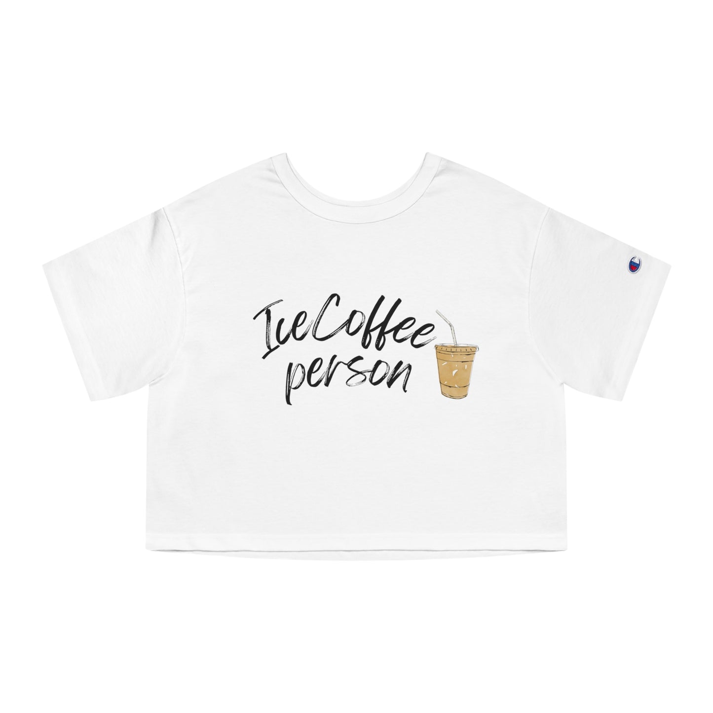 Ice Coffee Person Women's Cropped T-Shirt