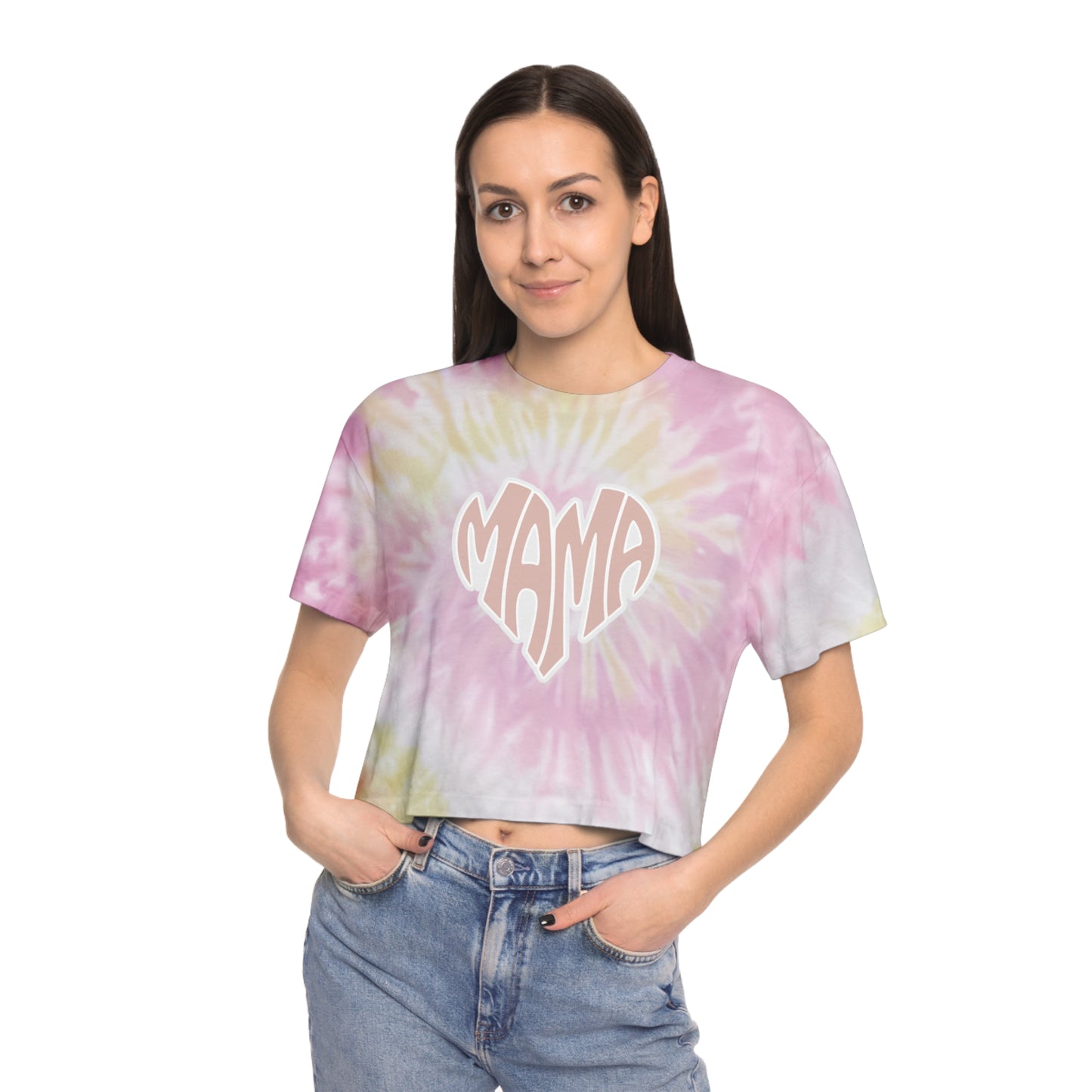 Mama Women's Tie-Dye Crop Tee