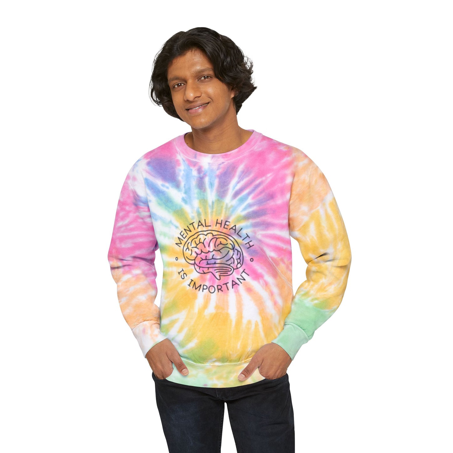 Mental health Unisex Tie-Dye Sweatshirt