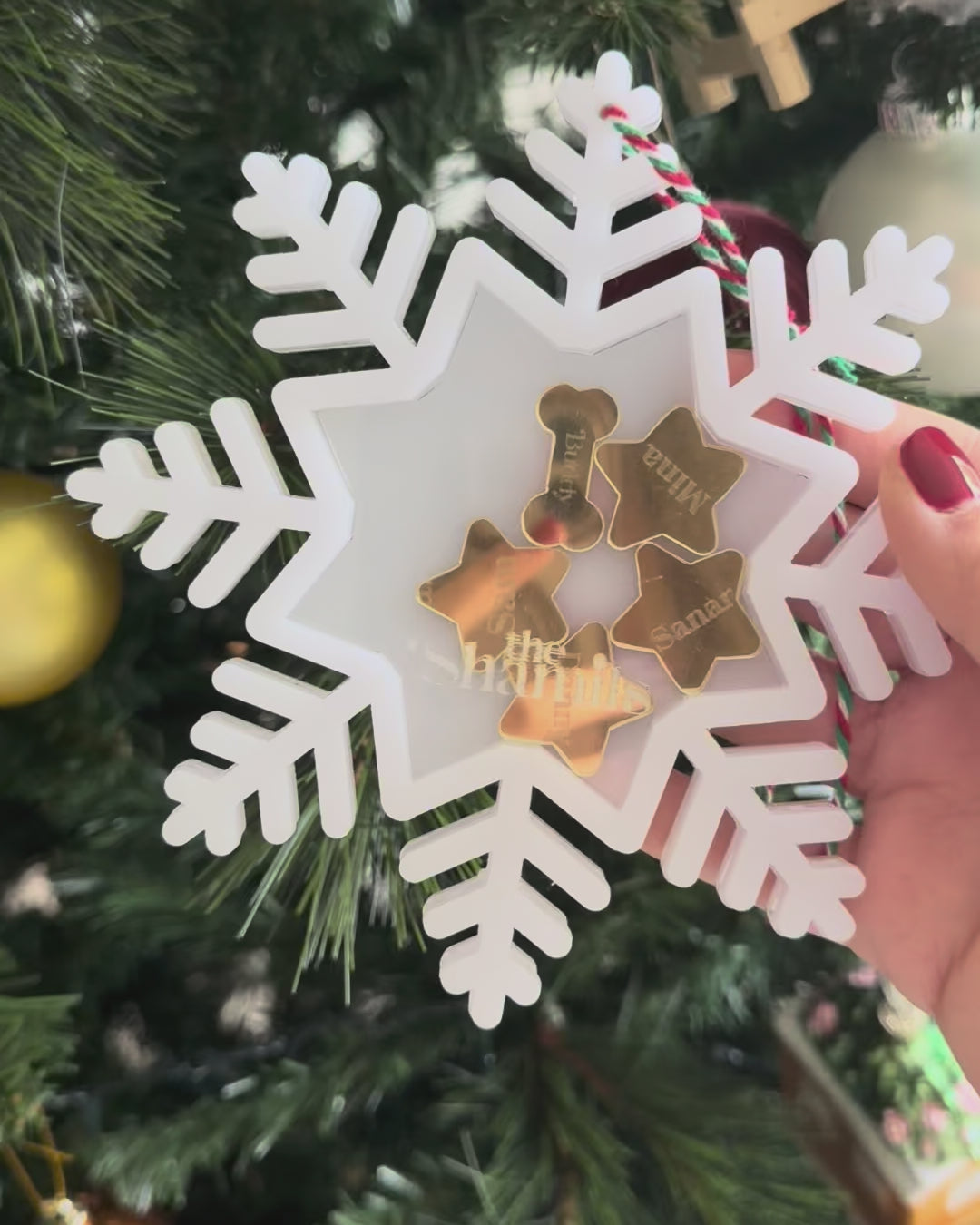 Snowflake Family Story Ornament